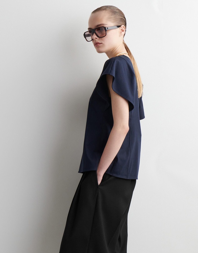 COS - Petal Sleeve Cotton Top