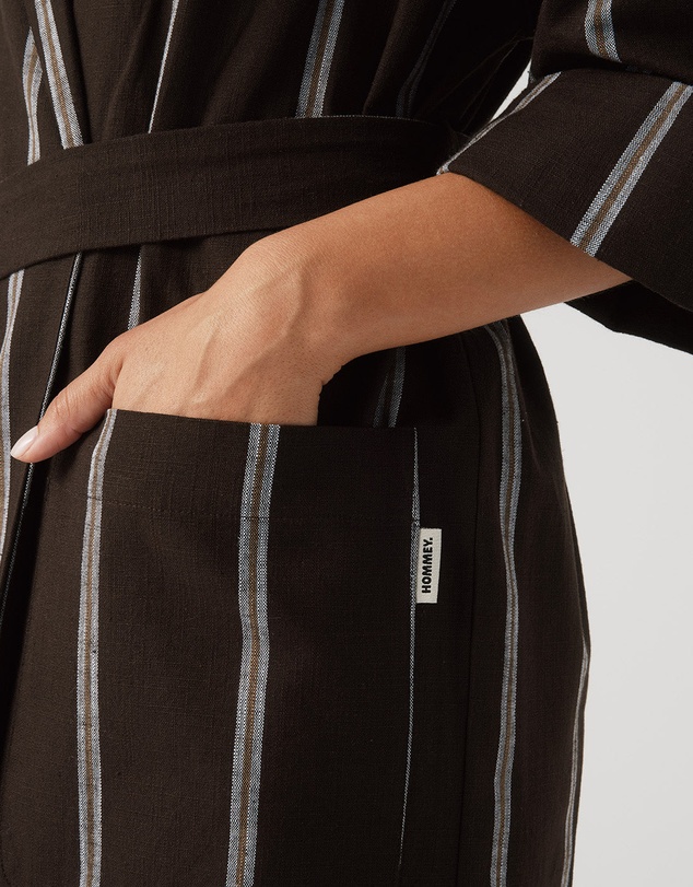 Hommey - Striped Ramie Robe
