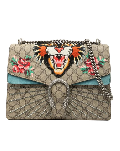 Pre-Loved by Azura Reborn - Pre-Loved Medium GG Supreme Embroidered Angry Cat Dionysus Shoulder Bag