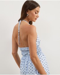 Atmos&Here - Georgia Cotton Poplin Halter Maxi Dress