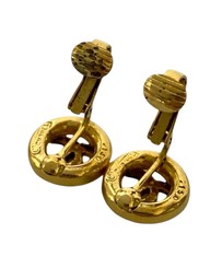 Pre-Loved by Azura Reborn - Pre-Loved CC Gold Plated Round Clip On Earrings
