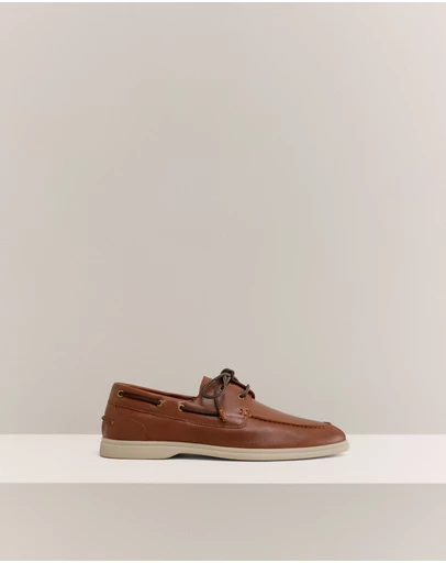 Trenery - Marven Boat Shoe in Teak