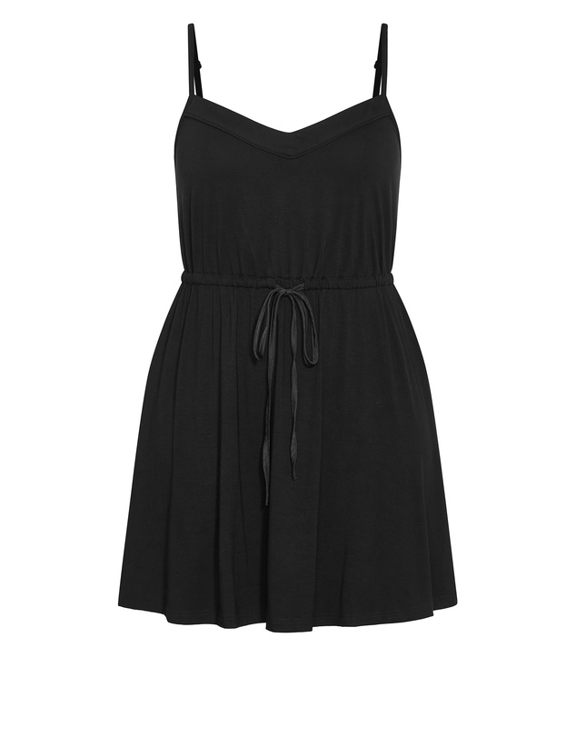 City Chic - Plus size Cara Sleep Chemise - black