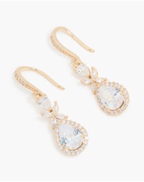 Lovisa - Gold Cubic Zirconia Pear Drop Earrings