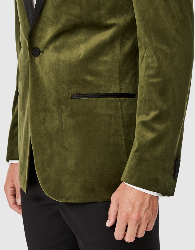 Politix - Slim Fit Satin Peak Lapel Tuxedo Jacket