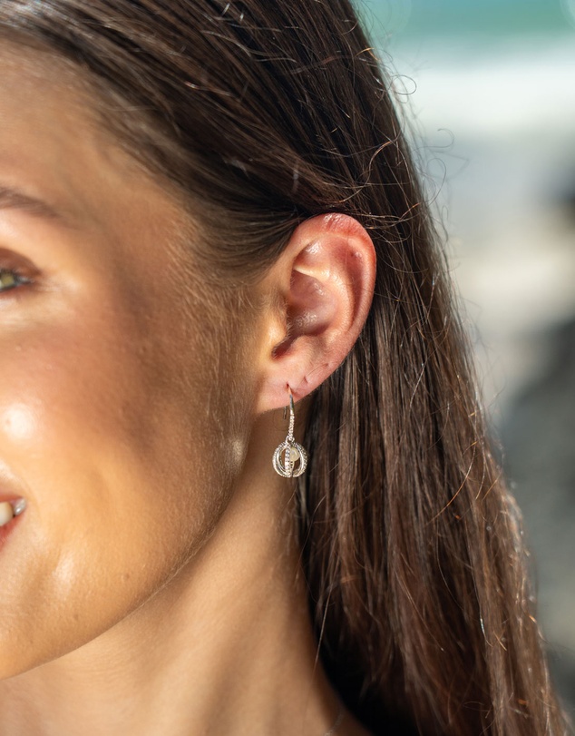 Georgini - Majesty Freshwater Pearl And Cubic Zirconia Earrings Silver