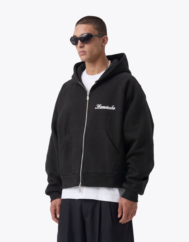Zanerobe - Stitched Box Crop Hood Black