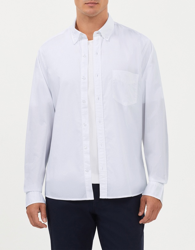 Van Heusen - Washed Sateen Twill Casual Shirt