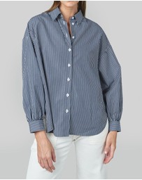 DRICOPER DENIM - Elma Navy Stripe Shirt