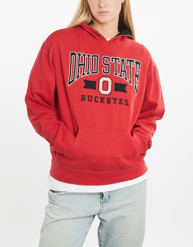 Vintage by The Real Deal - Pre Loved - Vintage NCAA Ohio State Buckeyes Hooded Sweatshirt