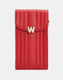 Wolf - Wolf Mimi Phone Case with Wristlet & Lanyard Red