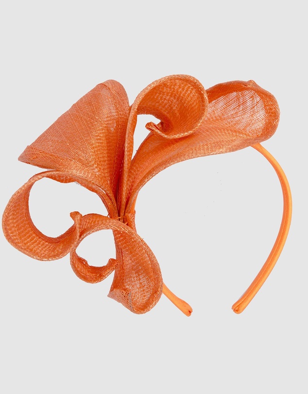 Max Alexander - Large Orange Sinamay Racing Fascinator