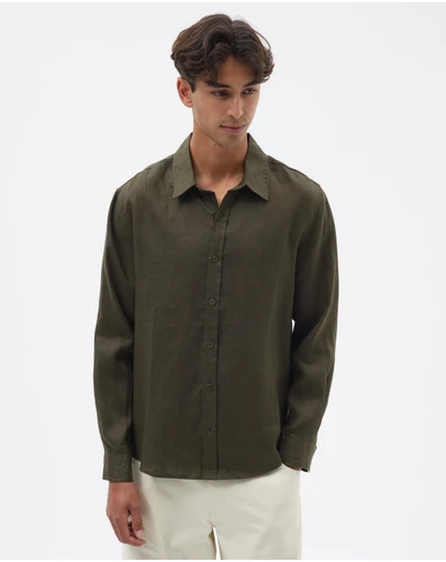 AERE - Euro Resort Linen LS Shirt
