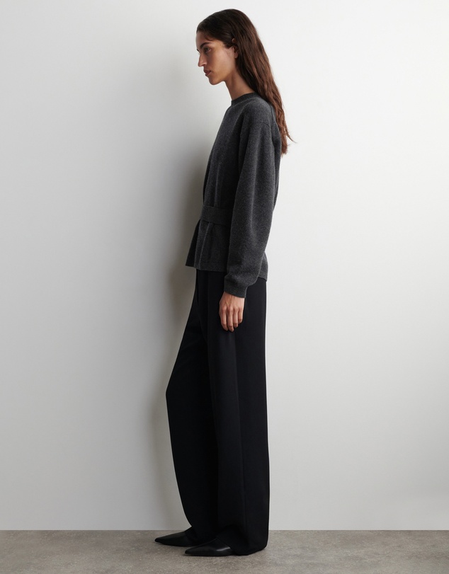 COS - Belt-Detail Merino Wool Jumper