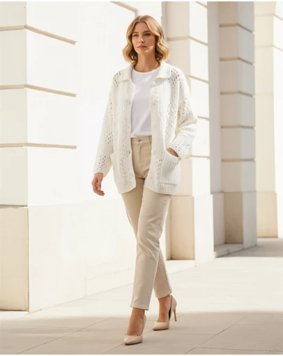 Mossée - Kaia Chunky Crochet Cardigan