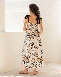 Angel Maternity - Maxi Liliana Maternity Dress with Contrast Shoulder Tie