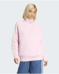 adidas Originals - ADIDAS ORIGINALS FUNNEL NECK QUARTER ZIP Sweatshirt Womens