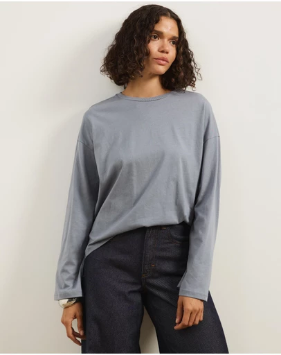 Atmos&Here - Long Sleeve Oversized T-Shirt