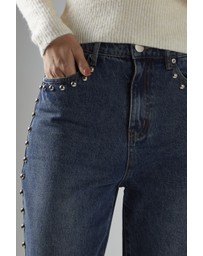 Glamorous - Wide-Leg Studded-Jeans