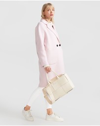 Belle & Bloom - Publisher Double-Breasted Wool Blend Coat