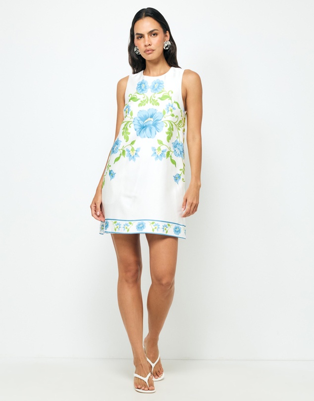AERE - Elladia Structured Satin Mini Dress