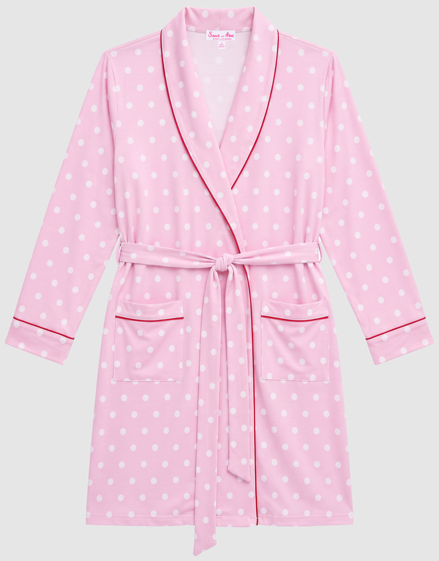Sant And Abel - Women's Spotty Pink Bamboo Robe