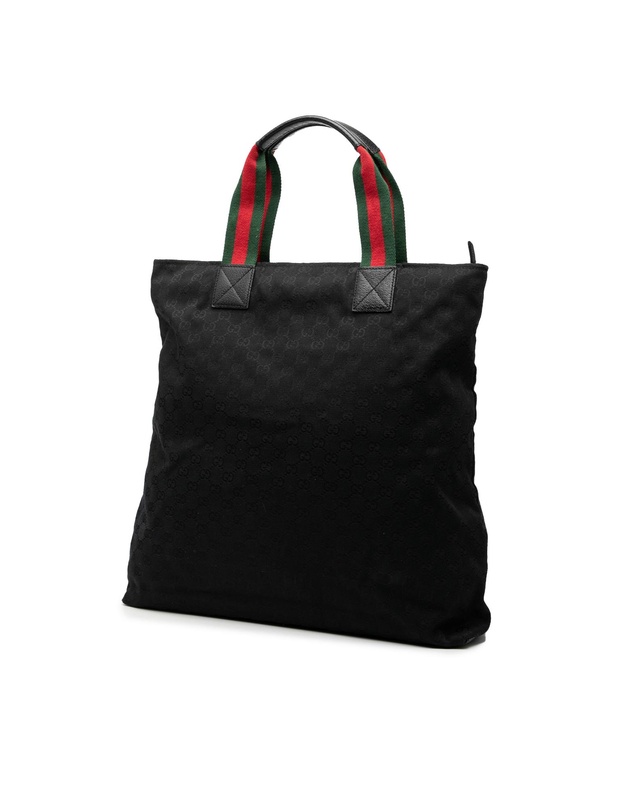 Gucci - Pre-Loved GG Canvas Web Tote