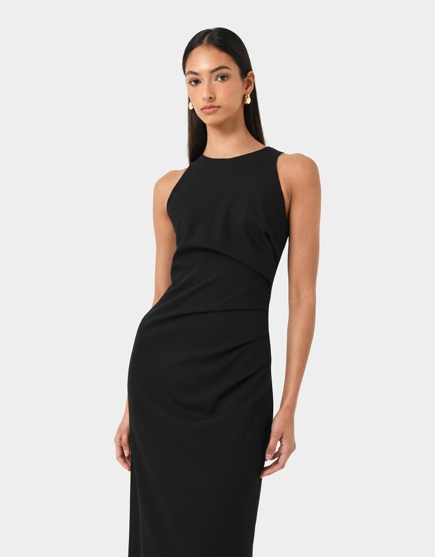 Forcast - Leah Side Ruched Midi Dress