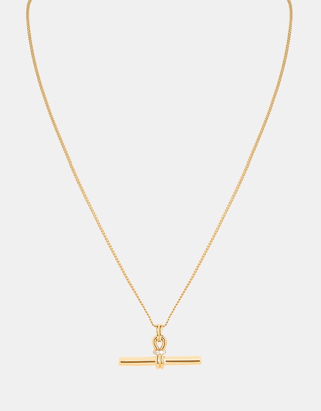Astrid & Miyu - Hardware T-Bar Pendant Necklace
