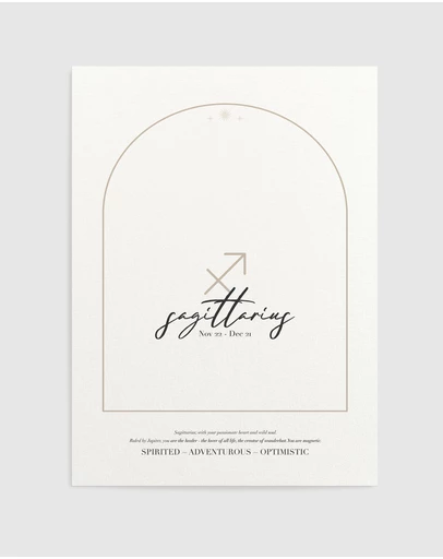 Olive et Oriel - Sagittarius Zodiac Art Print