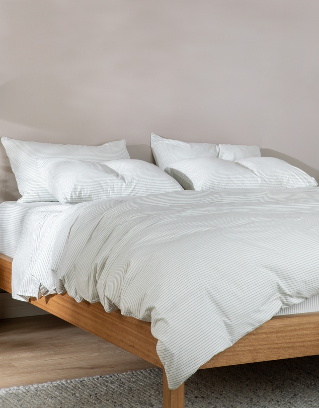 Sheet Society - Leo Washed Cotton Stripe Quilt Cover Set