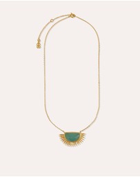 Ottoman Hands - Sunrise Aqua Chalcedony Pendant Necklace