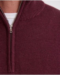 Oxford - Robert Zip Neck Knit Pullover