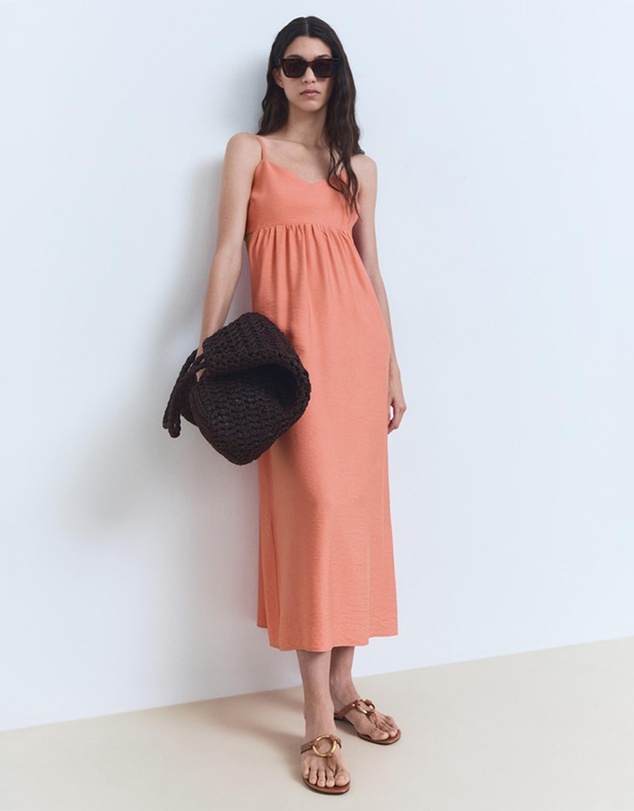 M.N.G - Girly Midi-Dress with Cut-Out