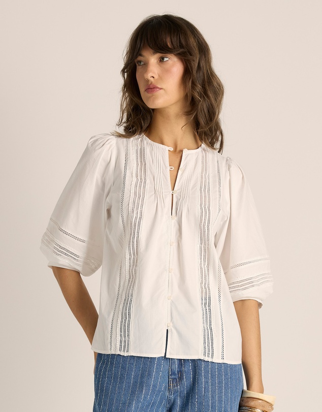 Fate + Becker - Freya Lace Trim Blouse