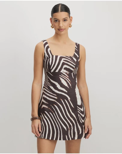 AERE - Nori Linen Mini Dress
