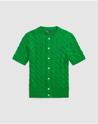 Polo Ralph Lauren - Cable-Knit Cotton Short-Sleeve Cardigan - ICONIC EXCLUSIVE