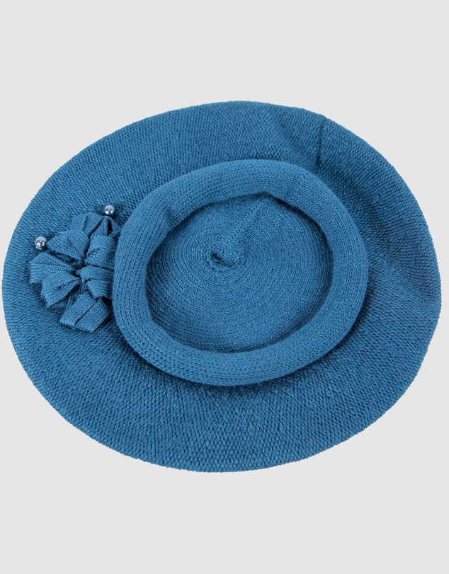 Max Alexander - European Made Blue Soft Wool Beret