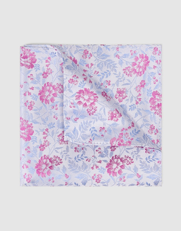 Politix - Floral Jacquard Silk Pocket Square