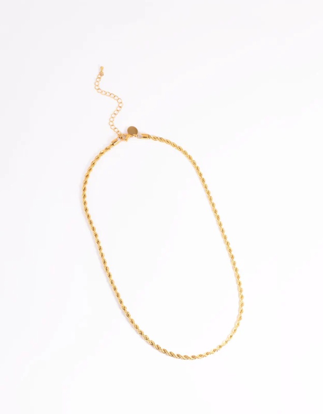 Lovisa - Waterproof Gold Plated Stainless Steel Thick Twist Chain Necklace