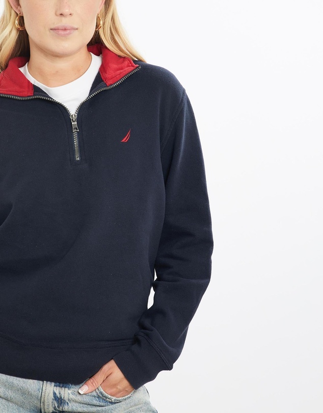 Vintage by The Real Deal - Pre Loved - Vintage Nautica Quarter Zip Sweatshirt