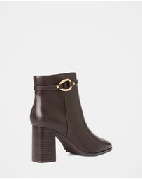 Forever New - Rosanna Hardware Trim Heeled Ankle Boots
