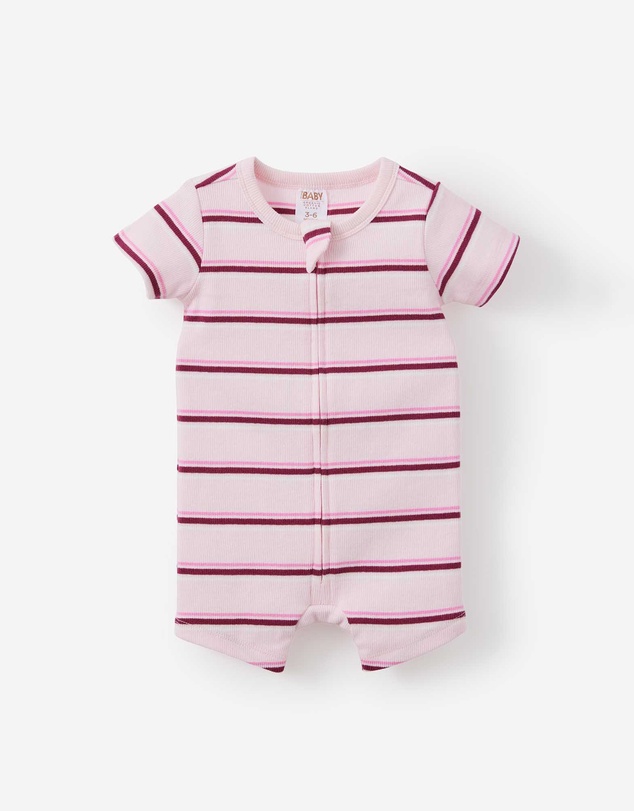 Cotton On Kids - Growie Short Sleeve Zip Romper