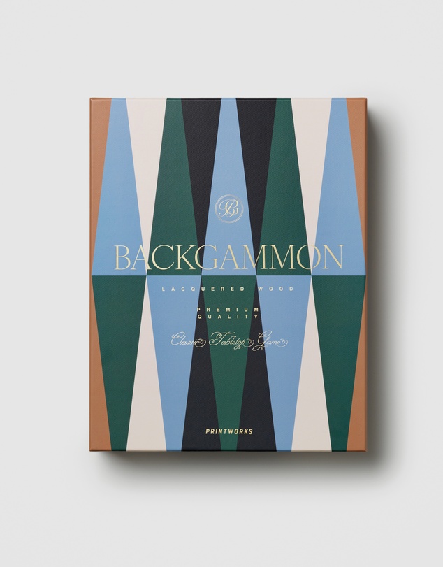Printworks - Printworks Lacquered Backgammon-Blue