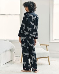 Chelsea Peers - Satin Zebra Print Long Pyjama Set