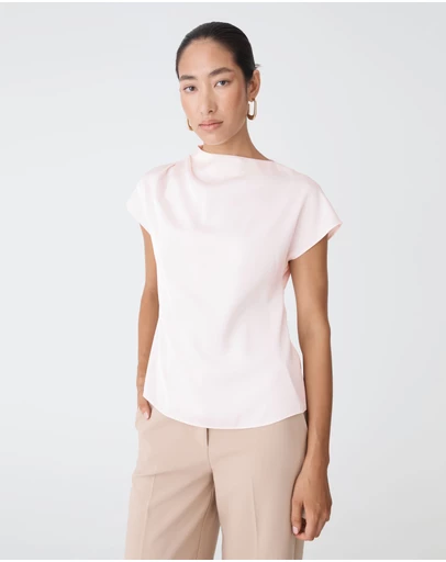 Forcast - Zafina Pleated Draped Top