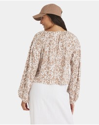 Roxy - Womens Kerlina Tie Top Long Sleeve Shirt