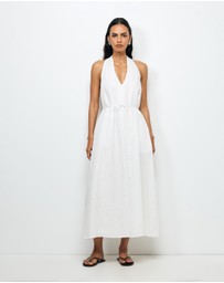 AERE - Loretta Linen Midi Dress