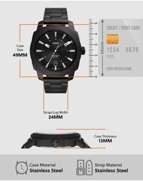 Fossil - Fossil Machine Black Watch FS5971