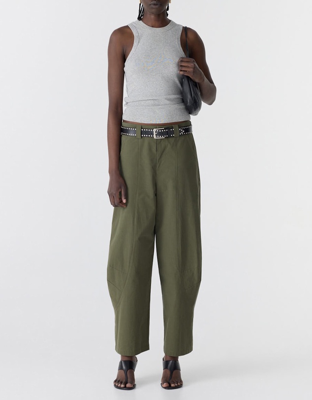 Bassike - Crushed Cotton Barrel Pants